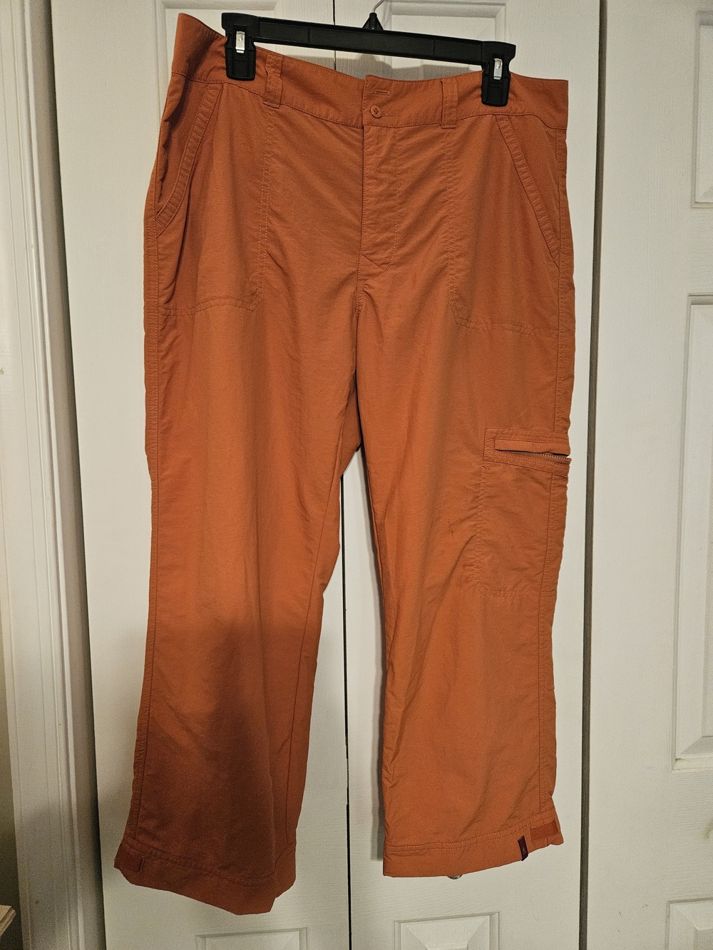 Royal Robbins Women’s 12 Orange Nylon Cargo Hiking Travel Pants Gorpcore